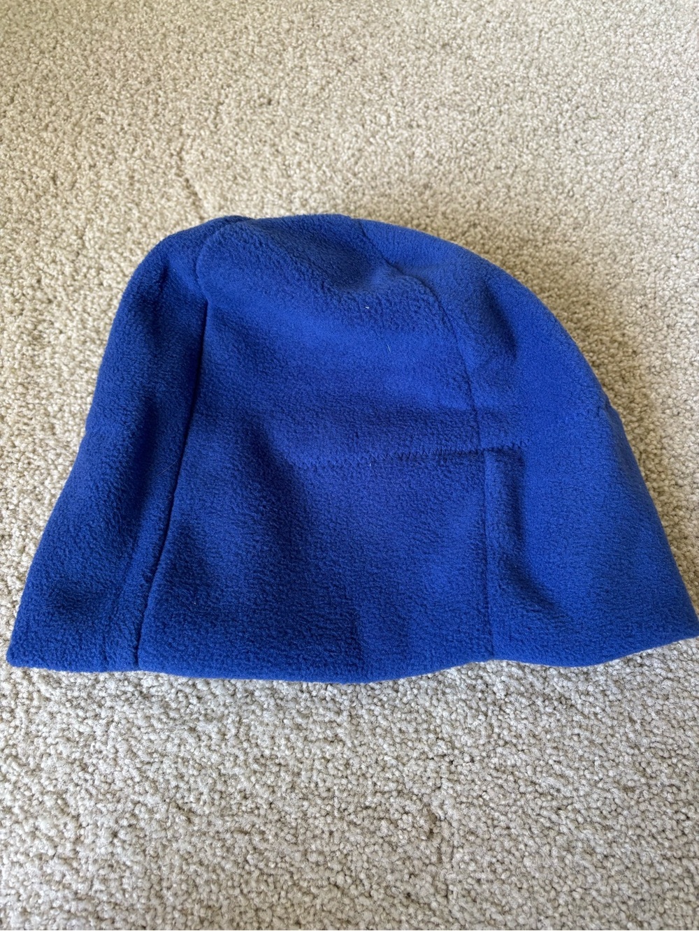 Blue Fleece Beanie Hat - Women's Winter Accessory